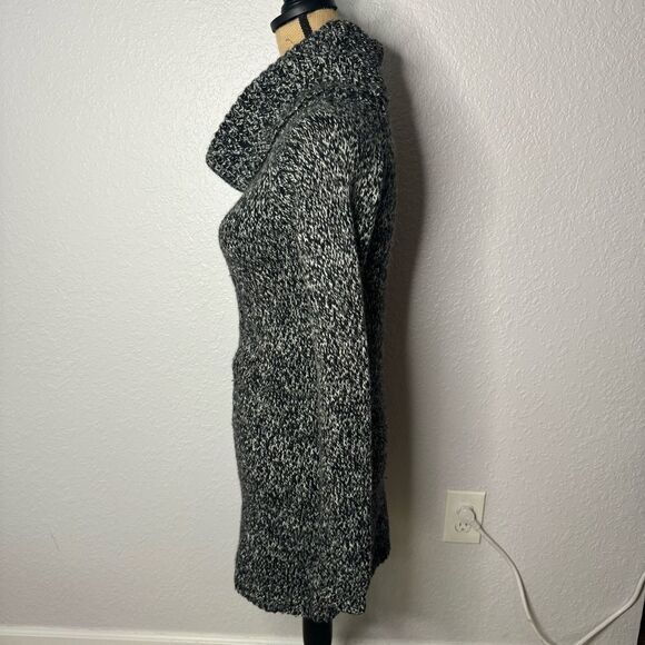 Ann Taylor Sweater Dress Black Size S Angora Wool Cashmere Cowl Neck Fitted Knit - Picture 8 of 9